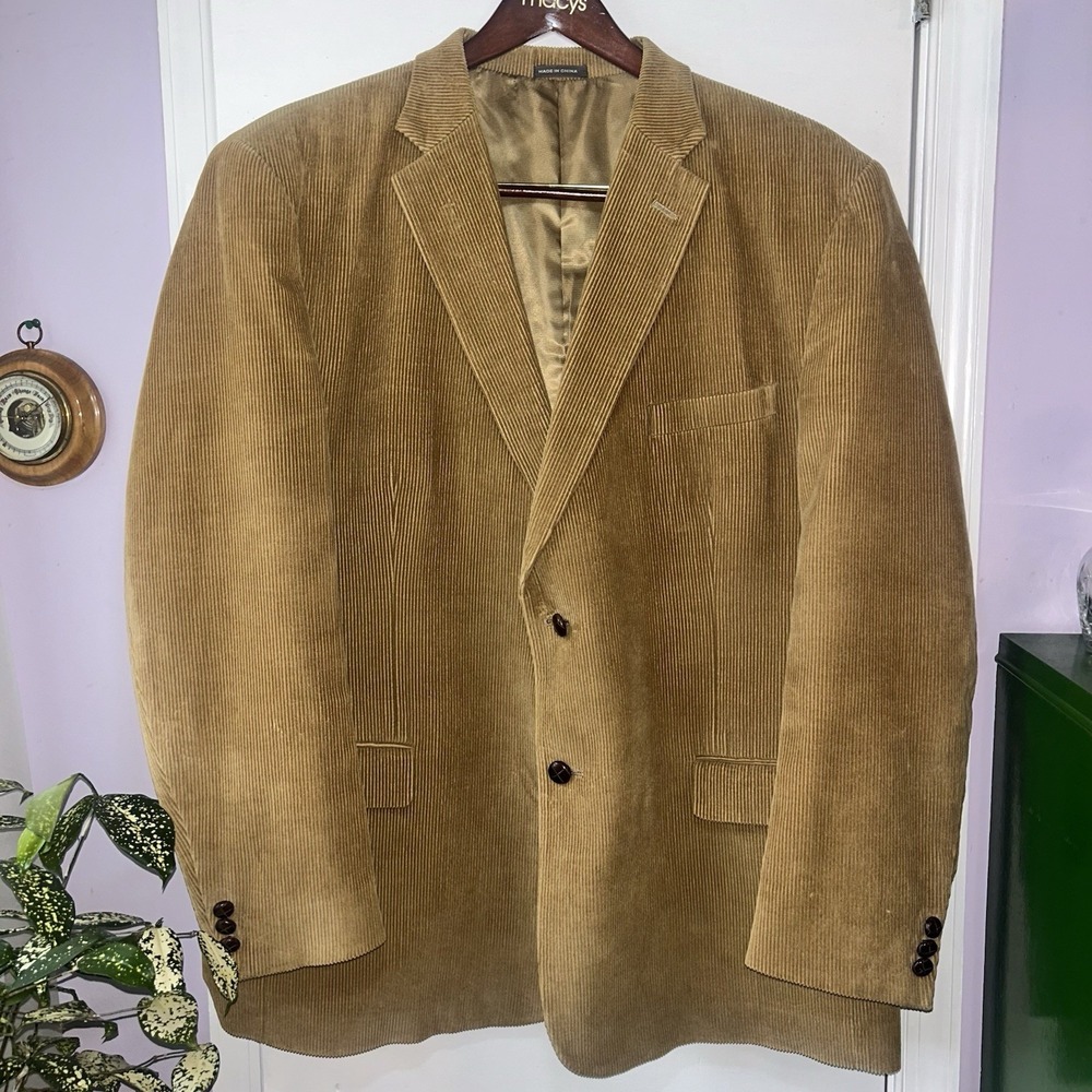 Men's Camel Corduroy Blazer 48L David Taylor
